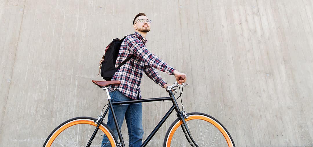 guy with fixie bike